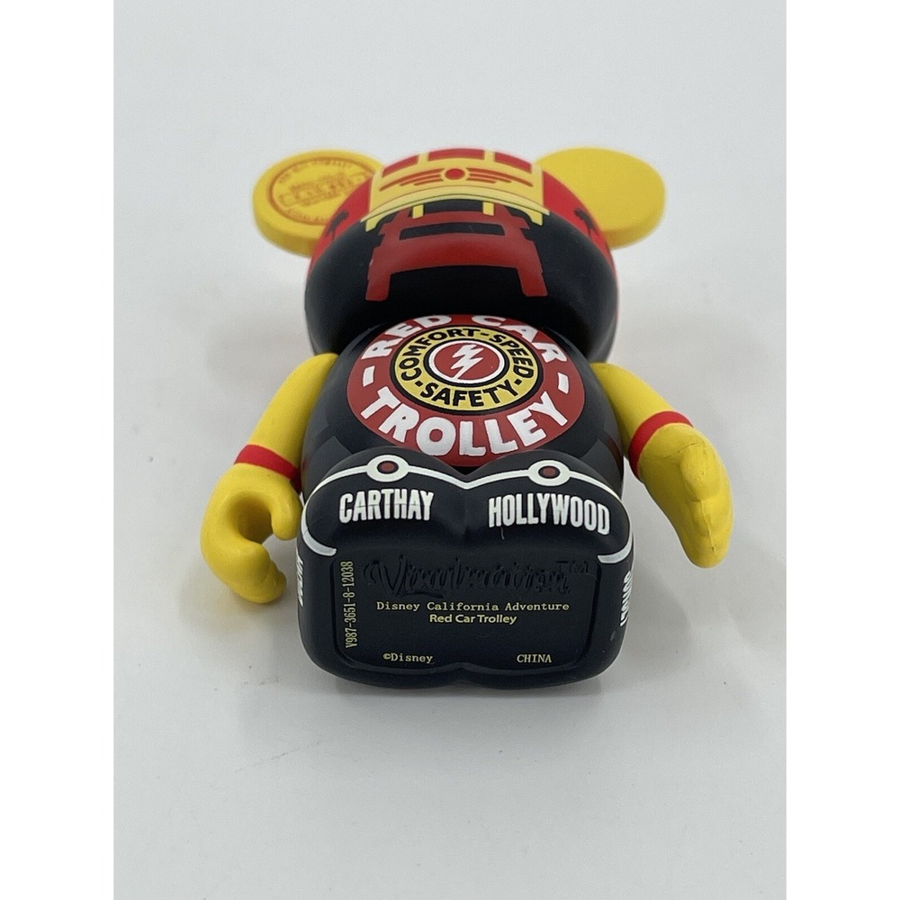 DISNEY VINYLMATION Park 3" Set 1 California Adventure Red Car Trolley - Picture 5 of 5